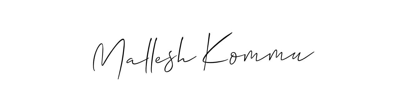 How to Draw Mallesh Kommu signature style? Allison_Script is a latest design signature styles for name Mallesh Kommu. Mallesh Kommu signature style 2 images and pictures png