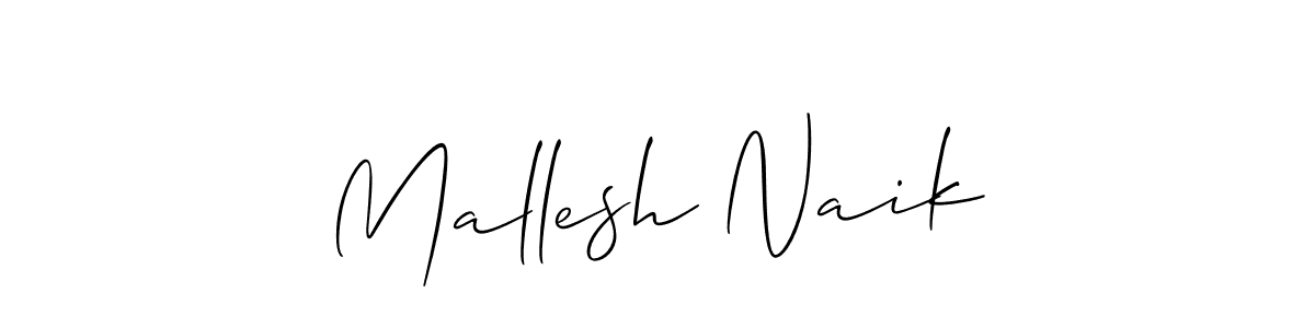 Also we have Mallesh Naik name is the best signature style. Create professional handwritten signature collection using Allison_Script autograph style. Mallesh Naik signature style 2 images and pictures png