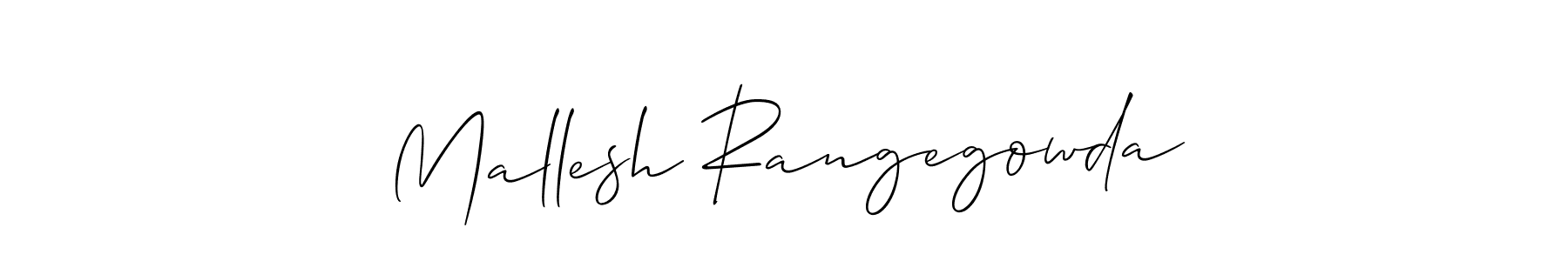Mallesh Rangegowda stylish signature style. Best Handwritten Sign (Allison_Script) for my name. Handwritten Signature Collection Ideas for my name Mallesh Rangegowda. Mallesh Rangegowda signature style 2 images and pictures png