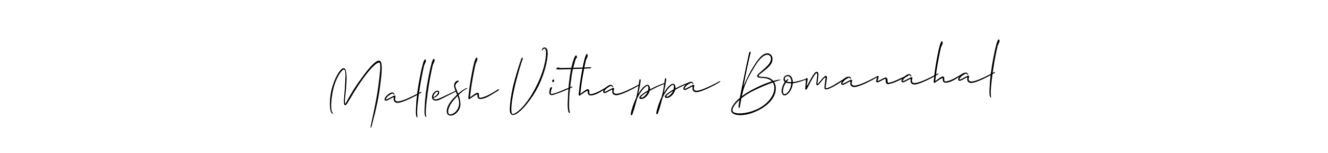 Mallesh Vithappa Bomanahal stylish signature style. Best Handwritten Sign (Allison_Script) for my name. Handwritten Signature Collection Ideas for my name Mallesh Vithappa Bomanahal. Mallesh Vithappa Bomanahal signature style 2 images and pictures png