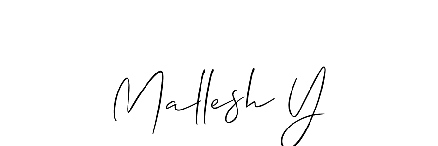 The best way (Allison_Script) to make a short signature is to pick only two or three words in your name. The name Mallesh Y include a total of six letters. For converting this name. Mallesh Y signature style 2 images and pictures png