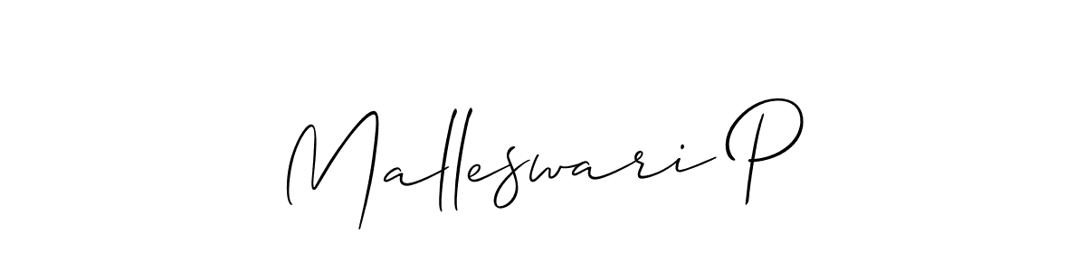 This is the best signature style for the Malleswari P name. Also you like these signature font (Allison_Script). Mix name signature. Malleswari P signature style 2 images and pictures png