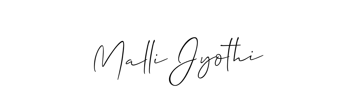 Also You can easily find your signature by using the search form. We will create Malli Jyothi name handwritten signature images for you free of cost using Allison_Script sign style. Malli Jyothi signature style 2 images and pictures png