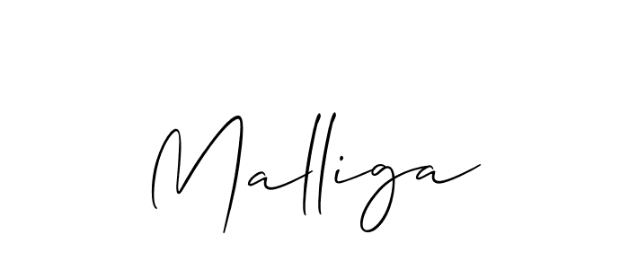 Make a beautiful signature design for name Malliga. Use this online signature maker to create a handwritten signature for free. Malliga signature style 2 images and pictures png