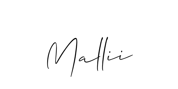 Design your own signature with our free online signature maker. With this signature software, you can create a handwritten (Allison_Script) signature for name Mallii. Mallii signature style 2 images and pictures png