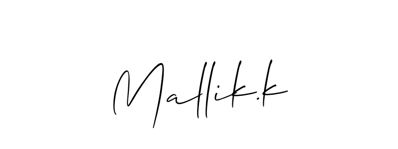 How to Draw Mallik.k signature style? Allison_Script is a latest design signature styles for name Mallik.k. Mallik.k signature style 2 images and pictures png