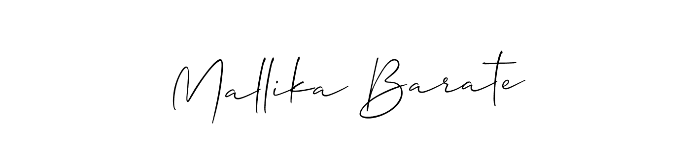 Also You can easily find your signature by using the search form. We will create Mallika Barate name handwritten signature images for you free of cost using Allison_Script sign style. Mallika Barate signature style 2 images and pictures png