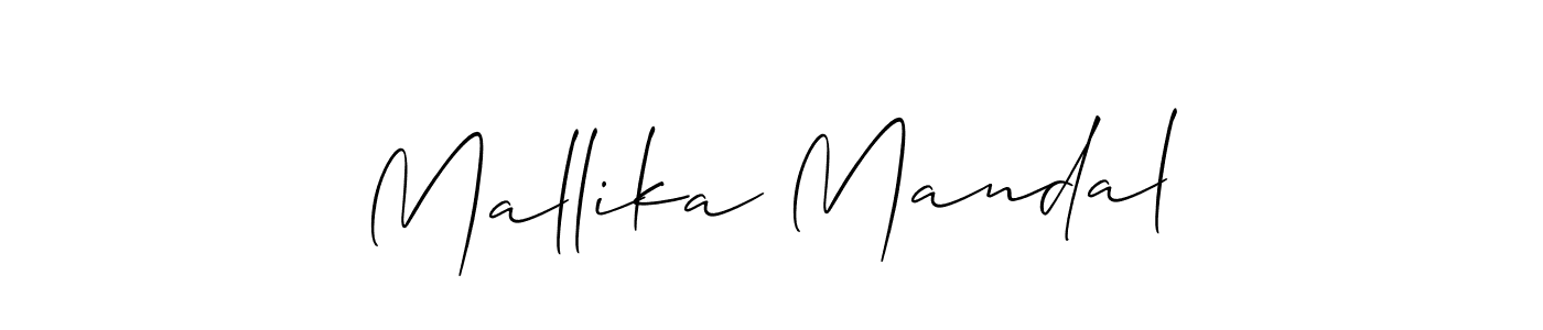 Also You can easily find your signature by using the search form. We will create Mallika Mandal name handwritten signature images for you free of cost using Allison_Script sign style. Mallika Mandal signature style 2 images and pictures png