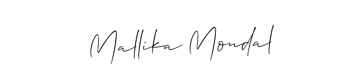 Also You can easily find your signature by using the search form. We will create Mallika Mondal name handwritten signature images for you free of cost using Allison_Script sign style. Mallika Mondal signature style 2 images and pictures png
