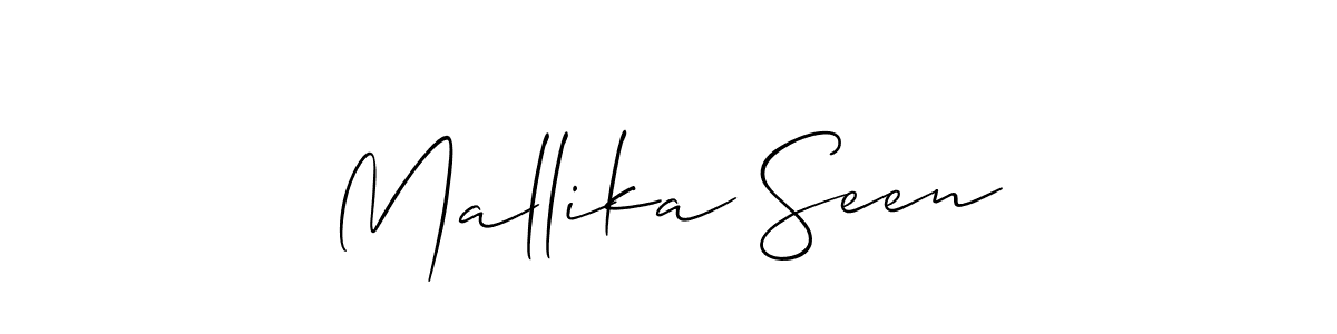 Once you've used our free online signature maker to create your best signature Allison_Script style, it's time to enjoy all of the benefits that Mallika Seen name signing documents. Mallika Seen signature style 2 images and pictures png