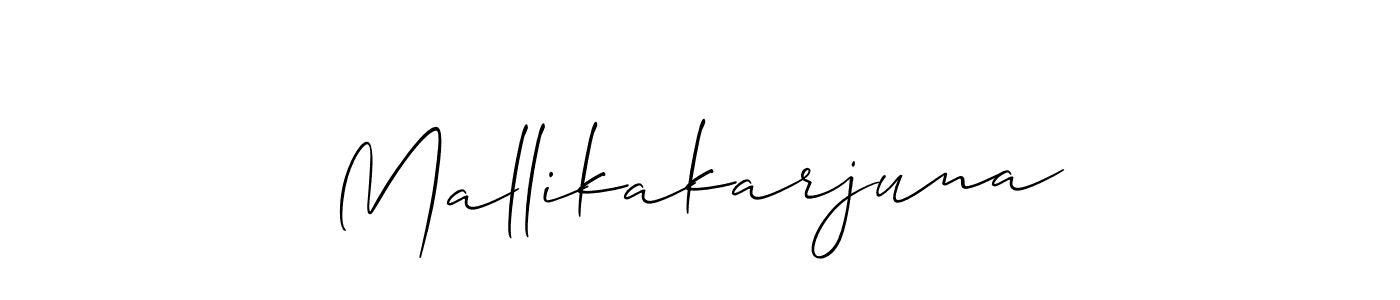 Use a signature maker to create a handwritten signature online. With this signature software, you can design (Allison_Script) your own signature for name Mallikakarjuna. Mallikakarjuna signature style 2 images and pictures png