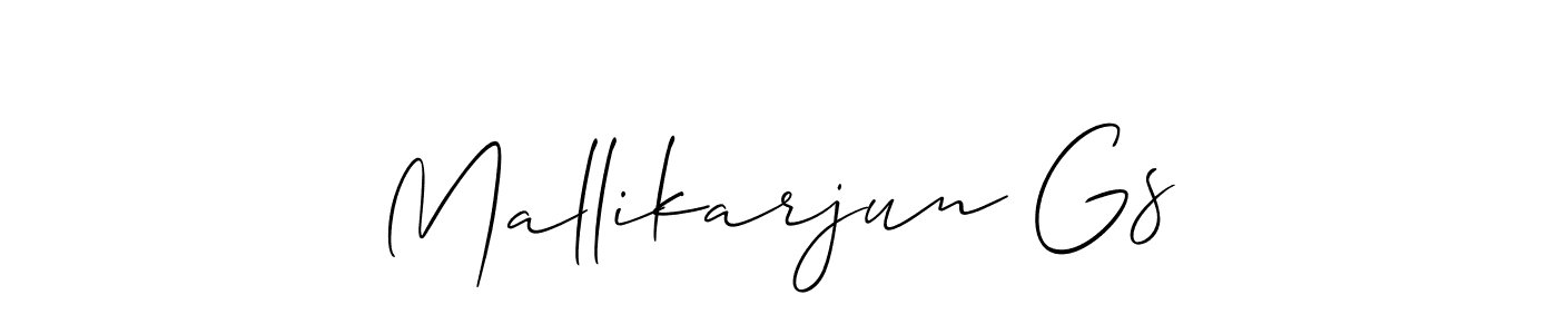 How to make Mallikarjun Gs name signature. Use Allison_Script style for creating short signs online. This is the latest handwritten sign. Mallikarjun Gs signature style 2 images and pictures png