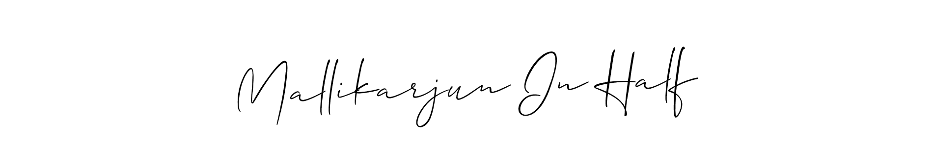 The best way (Allison_Script) to make a short signature is to pick only two or three words in your name. The name Mallikarjun In Half include a total of six letters. For converting this name. Mallikarjun In Half signature style 2 images and pictures png
