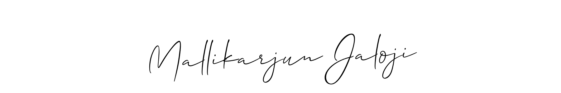 Also we have Mallikarjun Jaloji name is the best signature style. Create professional handwritten signature collection using Allison_Script autograph style. Mallikarjun Jaloji signature style 2 images and pictures png