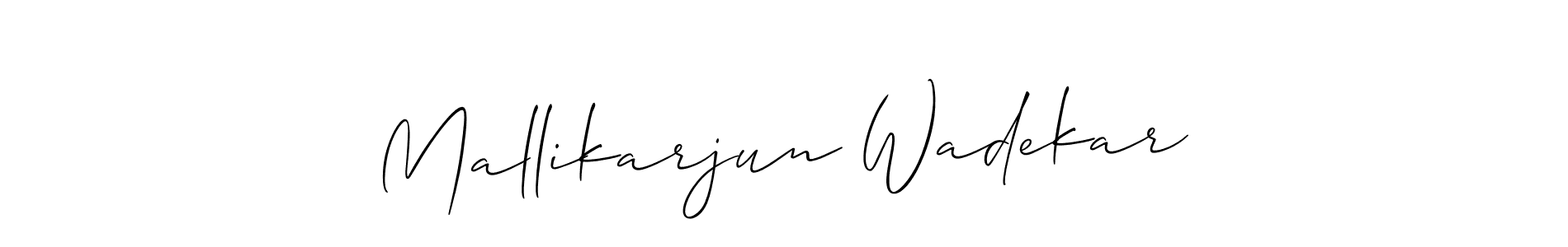 Also we have Mallikarjun Wadekar name is the best signature style. Create professional handwritten signature collection using Allison_Script autograph style. Mallikarjun Wadekar signature style 2 images and pictures png