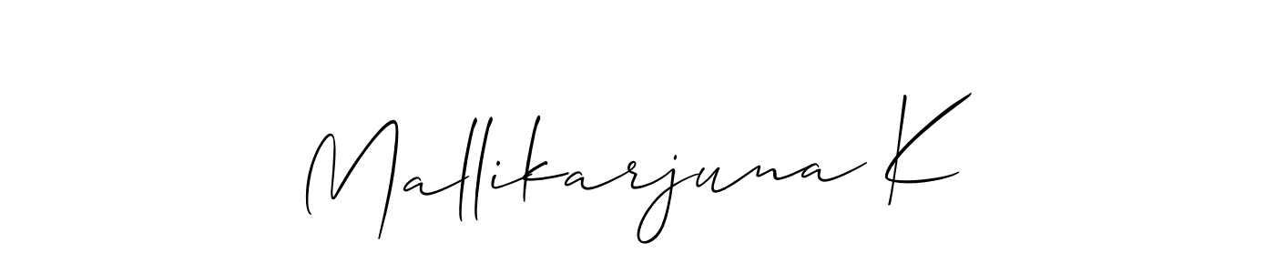 How to make Mallikarjuna K signature? Allison_Script is a professional autograph style. Create handwritten signature for Mallikarjuna K name. Mallikarjuna K signature style 2 images and pictures png