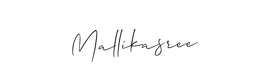 if you are searching for the best signature style for your name Mallikasree. so please give up your signature search. here we have designed multiple signature styles  using Allison_Script. Mallikasree signature style 2 images and pictures png