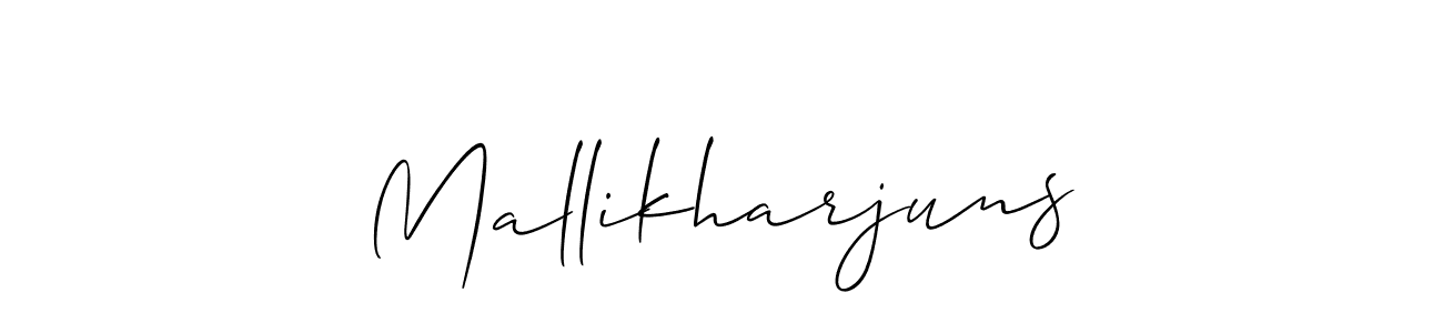 Use a signature maker to create a handwritten signature online. With this signature software, you can design (Allison_Script) your own signature for name Mallikharjuns. Mallikharjuns signature style 2 images and pictures png