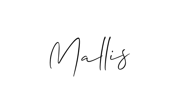 Design your own signature with our free online signature maker. With this signature software, you can create a handwritten (Allison_Script) signature for name Mallis. Mallis signature style 2 images and pictures png