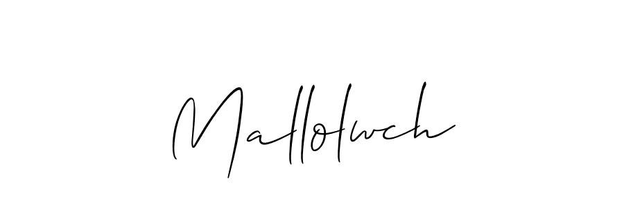 How to make Mallolwch name signature. Use Allison_Script style for creating short signs online. This is the latest handwritten sign. Mallolwch signature style 2 images and pictures png