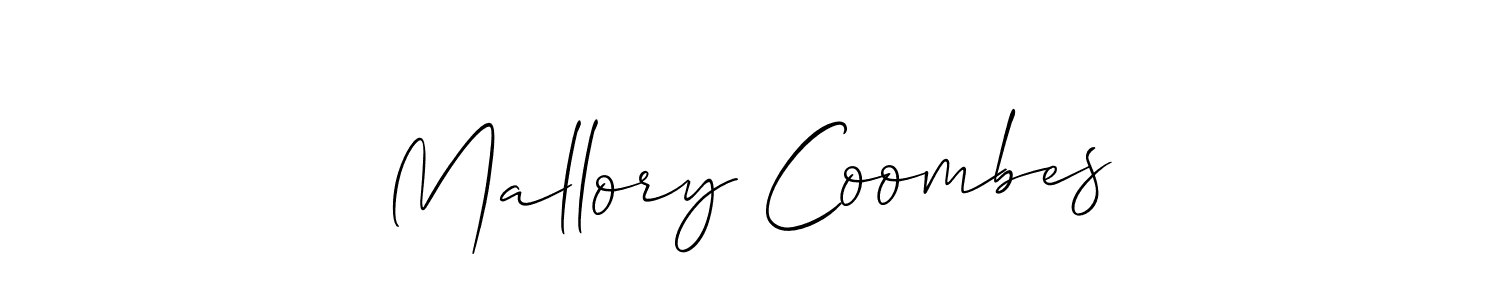 Make a beautiful signature design for name Mallory Coombes. With this signature (Allison_Script) style, you can create a handwritten signature for free. Mallory Coombes signature style 2 images and pictures png