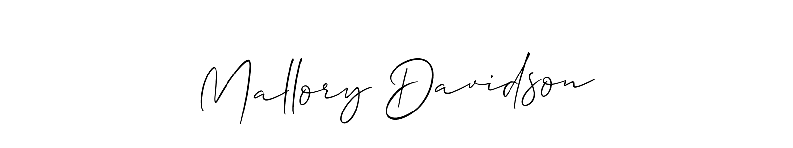 Make a beautiful signature design for name Mallory Davidson. With this signature (Allison_Script) style, you can create a handwritten signature for free. Mallory Davidson signature style 2 images and pictures png