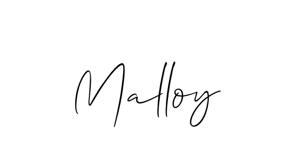 Create a beautiful signature design for name Malloy. With this signature (Allison_Script) fonts, you can make a handwritten signature for free. Malloy signature style 2 images and pictures png