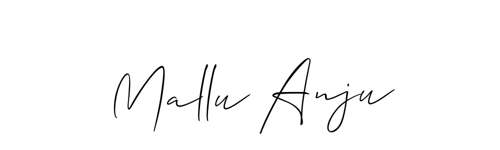Also You can easily find your signature by using the search form. We will create Mallu Anju name handwritten signature images for you free of cost using Allison_Script sign style. Mallu Anju signature style 2 images and pictures png
