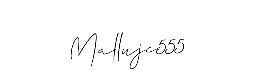 Use a signature maker to create a handwritten signature online. With this signature software, you can design (Allison_Script) your own signature for name Mallujc555. Mallujc555 signature style 2 images and pictures png
