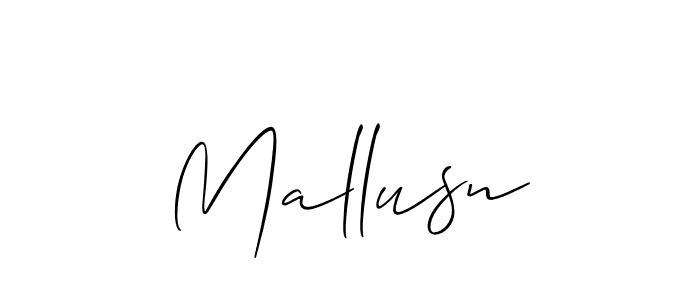How to make Mallusn name signature. Use Allison_Script style for creating short signs online. This is the latest handwritten sign. Mallusn signature style 2 images and pictures png