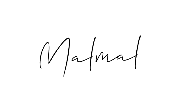 Design your own signature with our free online signature maker. With this signature software, you can create a handwritten (Allison_Script) signature for name Malmal. Malmal signature style 2 images and pictures png