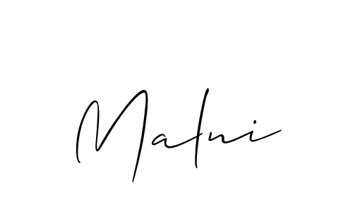 Make a beautiful signature design for name Malni. Use this online signature maker to create a handwritten signature for free. Malni signature style 2 images and pictures png