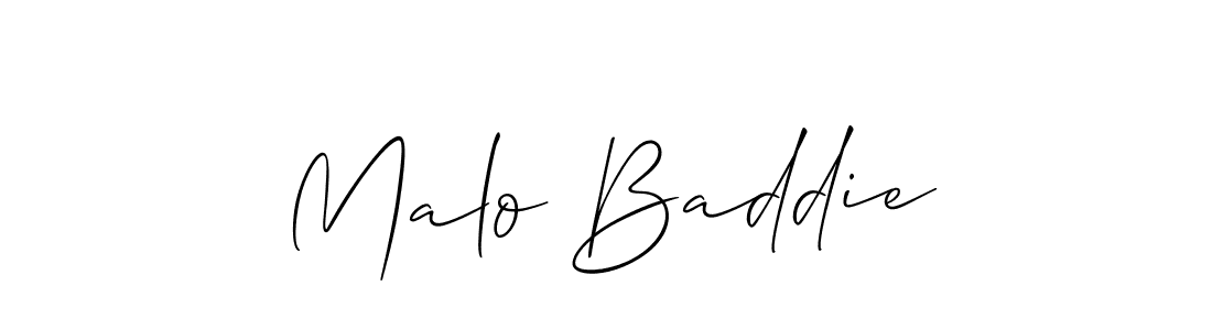 Make a short Malo Baddie signature style. Manage your documents anywhere anytime using Allison_Script. Create and add eSignatures, submit forms, share and send files easily. Malo Baddie signature style 2 images and pictures png