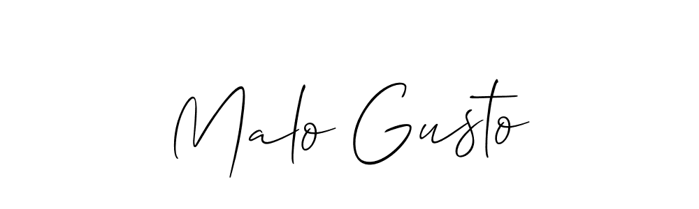 Malo Gusto stylish signature style. Best Handwritten Sign (Allison_Script) for my name. Handwritten Signature Collection Ideas for my name Malo Gusto. Malo Gusto signature style 2 images and pictures png