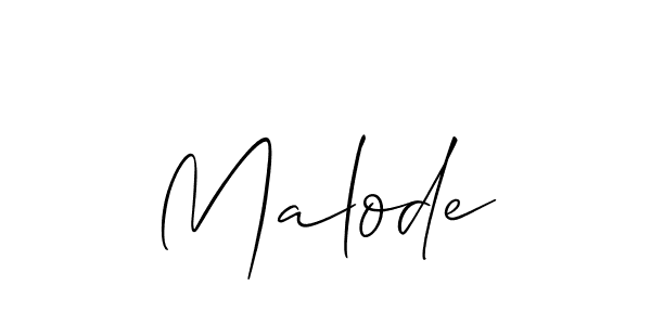 It looks lik you need a new signature style for name Malode. Design unique handwritten (Allison_Script) signature with our free signature maker in just a few clicks. Malode signature style 2 images and pictures png