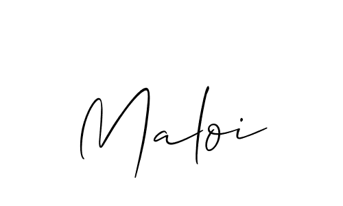 The best way (Allison_Script) to make a short signature is to pick only two or three words in your name. The name Maloi include a total of six letters. For converting this name. Maloi signature style 2 images and pictures png