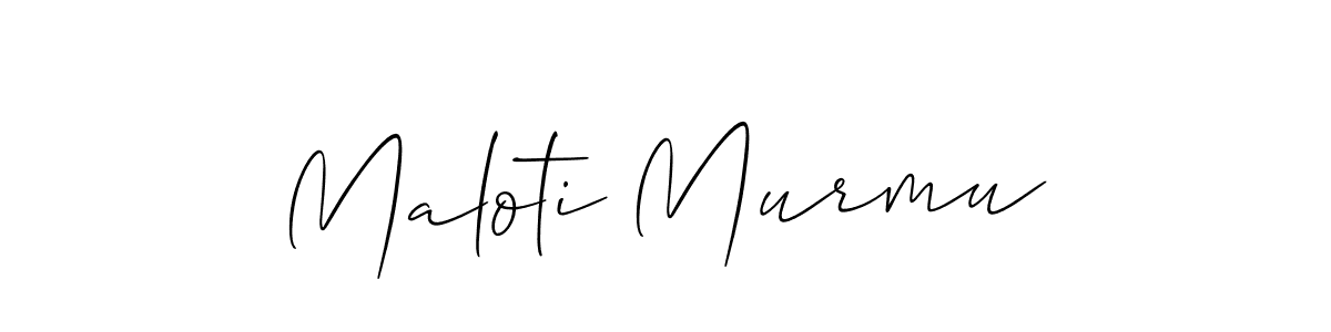 How to make Maloti Murmu name signature. Use Allison_Script style for creating short signs online. This is the latest handwritten sign. Maloti Murmu signature style 2 images and pictures png