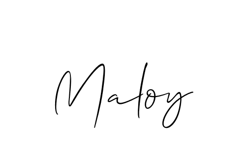 Make a beautiful signature design for name Maloy. With this signature (Allison_Script) style, you can create a handwritten signature for free. Maloy signature style 2 images and pictures png