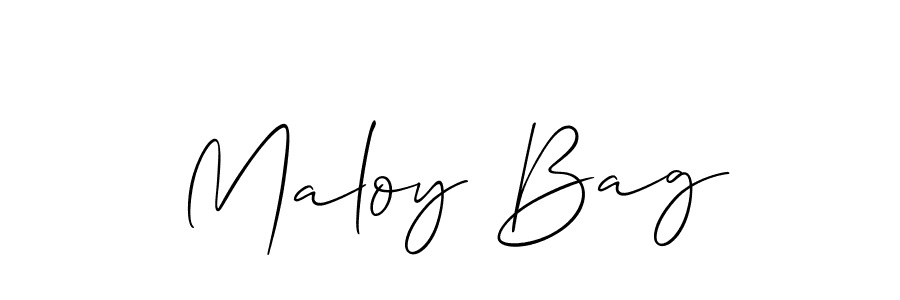 You should practise on your own different ways (Allison_Script) to write your name (Maloy Bag) in signature. don't let someone else do it for you. Maloy Bag signature style 2 images and pictures png