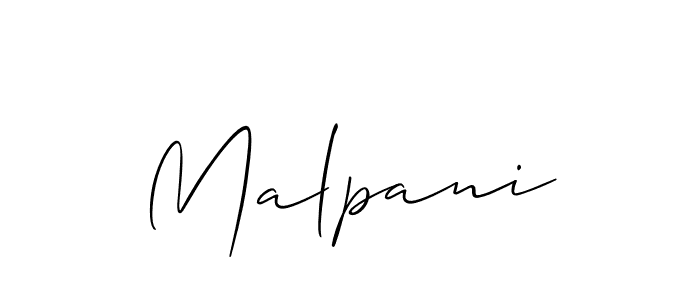 How to make Malpani signature? Allison_Script is a professional autograph style. Create handwritten signature for Malpani name. Malpani signature style 2 images and pictures png