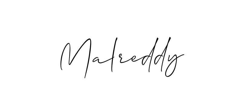 How to make Malreddy name signature. Use Allison_Script style for creating short signs online. This is the latest handwritten sign. Malreddy signature style 2 images and pictures png