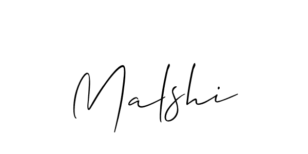 It looks lik you need a new signature style for name Malshi. Design unique handwritten (Allison_Script) signature with our free signature maker in just a few clicks. Malshi signature style 2 images and pictures png