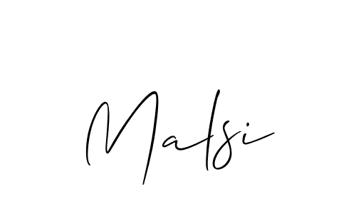 Allison_Script is a professional signature style that is perfect for those who want to add a touch of class to their signature. It is also a great choice for those who want to make their signature more unique. Get Malsi name to fancy signature for free. Malsi signature style 2 images and pictures png