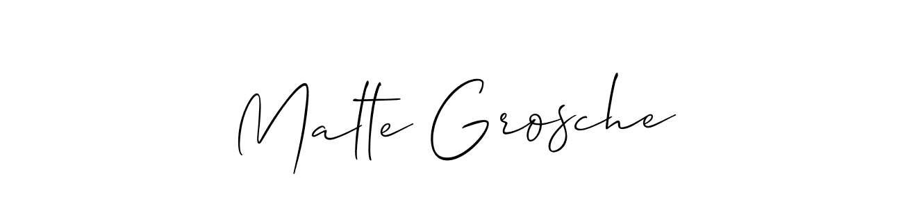 How to make Malte Grosche signature? Allison_Script is a professional autograph style. Create handwritten signature for Malte Grosche name. Malte Grosche signature style 2 images and pictures png
