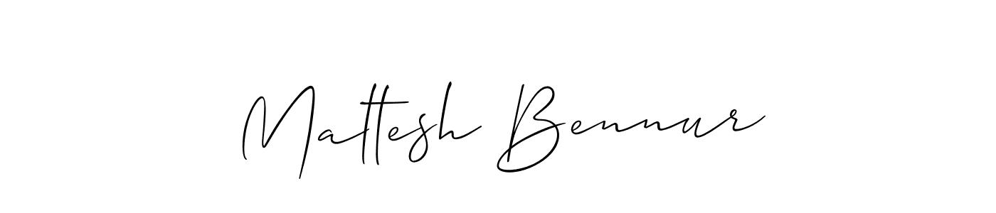 How to make Maltesh Bennur signature? Allison_Script is a professional autograph style. Create handwritten signature for Maltesh Bennur name. Maltesh Bennur signature style 2 images and pictures png