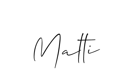 How to make Malti name signature. Use Allison_Script style for creating short signs online. This is the latest handwritten sign. Malti signature style 2 images and pictures png