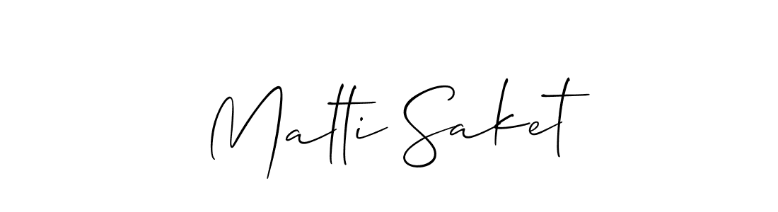 This is the best signature style for the Malti Saket name. Also you like these signature font (Allison_Script). Mix name signature. Malti Saket signature style 2 images and pictures png