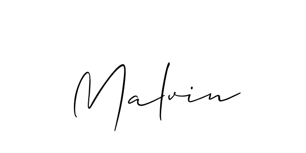 Design your own signature with our free online signature maker. With this signature software, you can create a handwritten (Allison_Script) signature for name Malvin. Malvin signature style 2 images and pictures png
