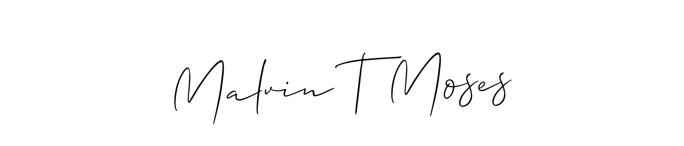 Similarly Allison_Script is the best handwritten signature design. Signature creator online .You can use it as an online autograph creator for name Malvin T Moses. Malvin T Moses signature style 2 images and pictures png