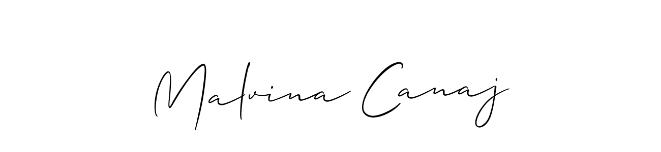 Also we have Malvina Canaj name is the best signature style. Create professional handwritten signature collection using Allison_Script autograph style. Malvina Canaj signature style 2 images and pictures png